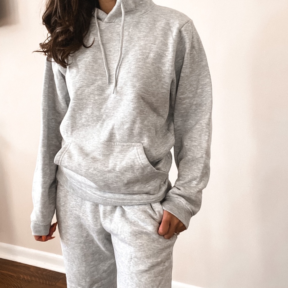 Ash Grey oversized hoodie and jogger set